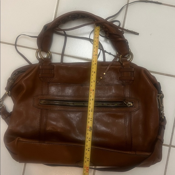 Oryany Brown Leather Satchel Bag with Crossbody strap - Picture 12 of 12